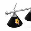 Holland Bar Stool Co Ferris State 3 Shade Billiard Light, Chrome Fixture BL3CHFerrSt